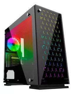 Gabinete Gamer Balam Rush Talos Micro Atx 3 Fan Cristal Templado Rgb Br-922968