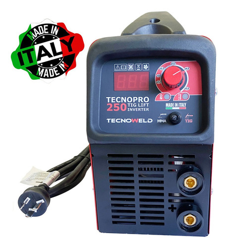 Soldadora Inverter Tecnoweld Pro 250 220 A Tig Lift Italiana Color Rojo