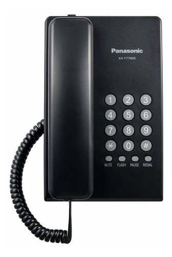 Teléfono Fijo Panasonic Kxt 7700x Negro Con Cable 
