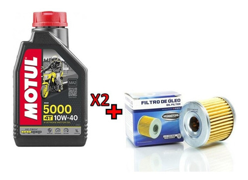 Kit Filtro De Óleo Dafra Next 250 E 2 Lts Motul 5000 10w40