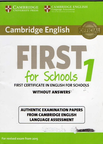 First For Schools 1 - Without Andswers - Cambridge 