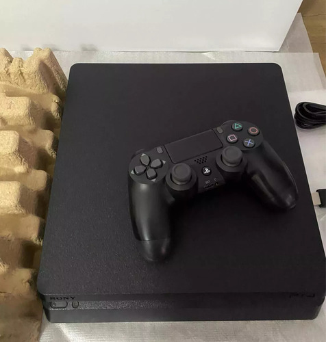 Sony Playstation 4 500gb Ps4 Slim + Ea Fc Fifa 25 + God Raganarok + Gta 5 + Mkt 11 (usado) Preto (Usado)