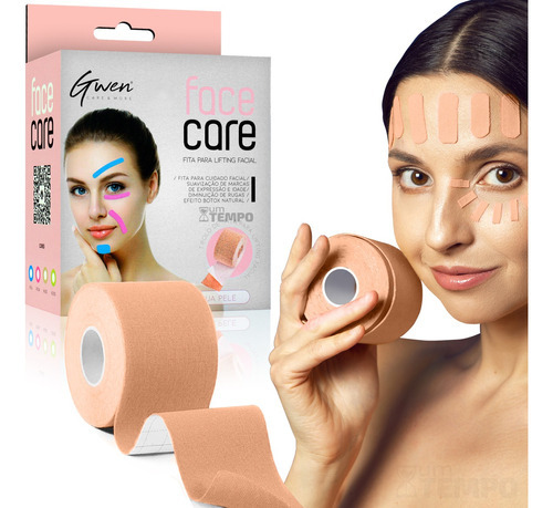 Fita Lifting Facial Tape Anti Rugas Sinais Rosto 5 Metros Momento de aplicação Dia/Noite Tipo de pele Todo tipo de pele