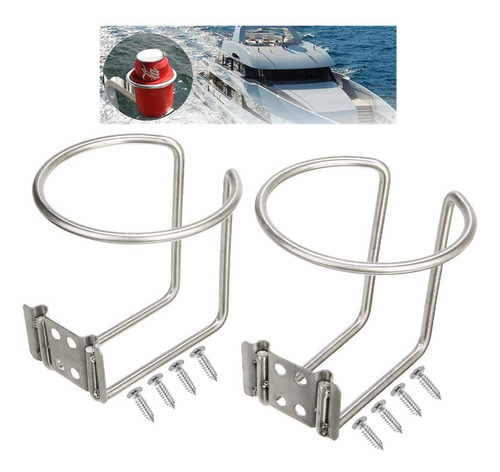 Lavandi 2 Soporte Acero Inoxidable Para Vaso Barco Yate