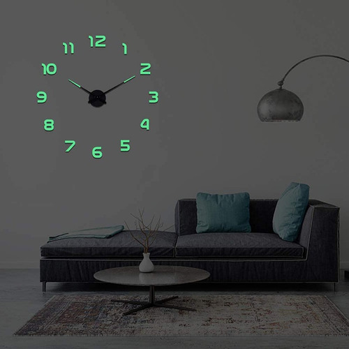 Imagen 3 de 10 de Reloj De Pared Cuarzo 3d Diy Acrílico Moderno Grande Nuevo