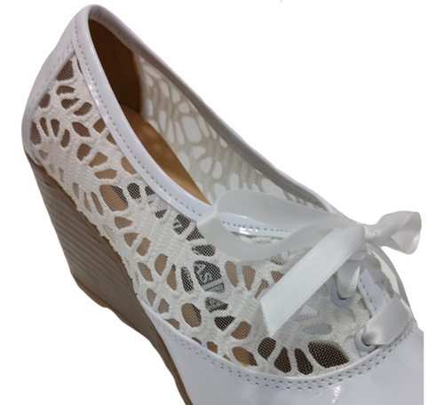Imagen 6 de 9 de Zapato Malla Tacon 6cm Puente Cómodo Durable J Villegas