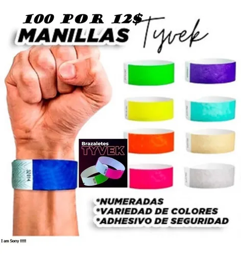 Brazaletes Tyvek Con Logo