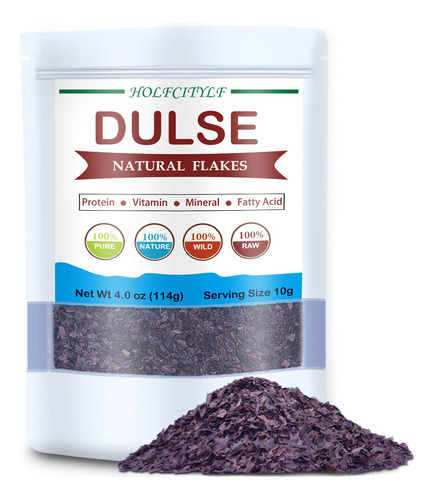 Holfcitylf Natural Dulse Flakes, 100% Verduras Marinas Puras