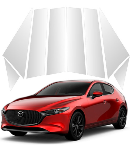 Kit Transparente Postes Puertas Mazda 3 Hb 2019 2020 2021