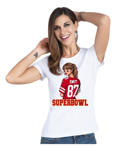 Playera - Taylor Swift Super Bowl Swifties Chiefs Kelce 87