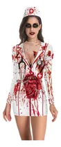 Comprar Disfraces De Halloween De Enfermera Sangrienta Para Mujer - Disfraces De Halloween | Disfraz De Enfermera Zombie Para Adulto Para La Fiesta Del Día