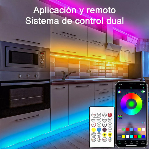30m Tira De Luces Led App Bluetooth Rgb 5050 Para Cuarto