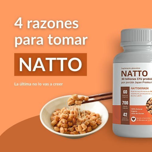 Suplemento FUJIRO JAPAN Suplementos Alimenticios Probióticos NATTO - cápsula