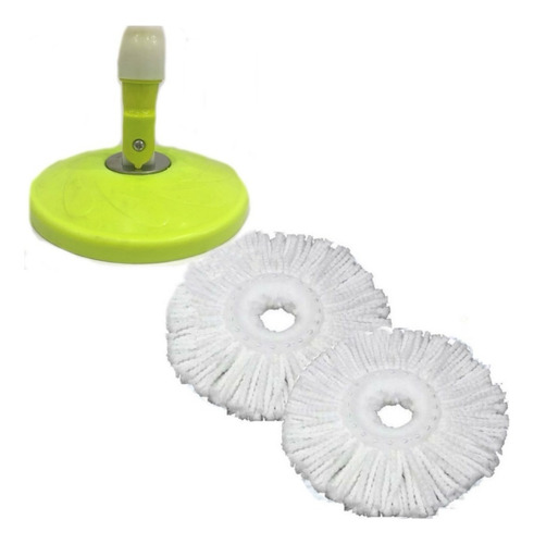 Cabezal Porta Mopa Centrífuga Spin Mop Con Dos Repuestos