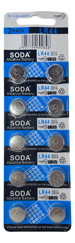 Pilas Botón Alcalina Ag13 Lr44 Blíster Pack X 10 Unidades  