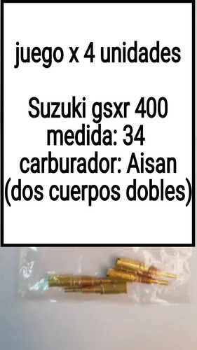 Suzuki 400 Gsxr 88 Juego De Chicleres De Baja Aisan