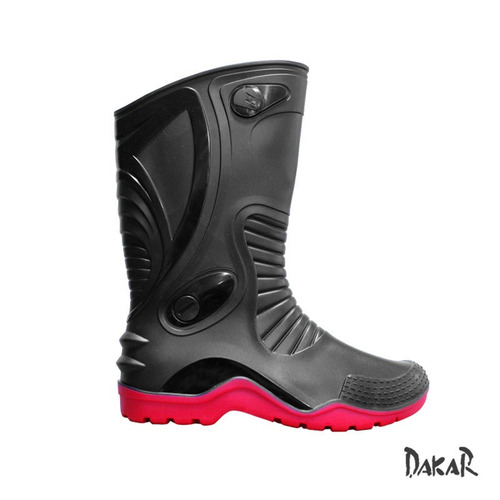 Botas Dakar Impermeable Suela Roja Motociclista Proteccion