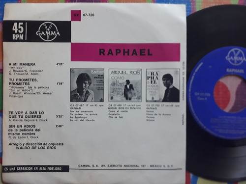 Raphael Lp 45 El Niño Del Tambor, A Mi Manera (Usado)