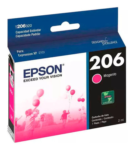 Cartucho Epson T206320 Para Expression Xp - 2101 Magenta Fac