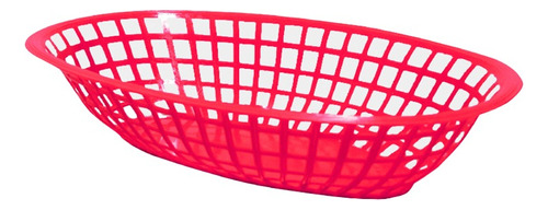 Panera Oval Mediana Plástico 30x19cm Deses Color Rojo