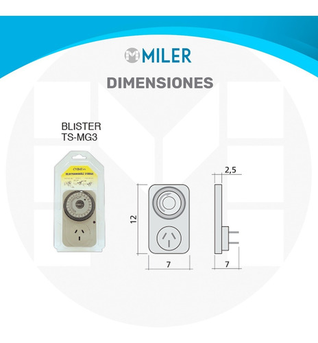 Interruptor Reloj Mecanico Timer Programable Enchufable 24h