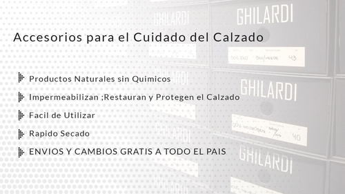 Imagen 2 de 2 de Accesorios Para El Cuidado De Zapatos De Cueros By Ghilardi