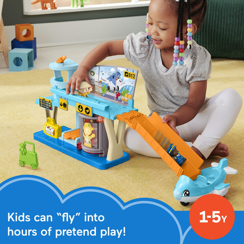 Airport Playset Fisher-price Little People Com Avião 1+y