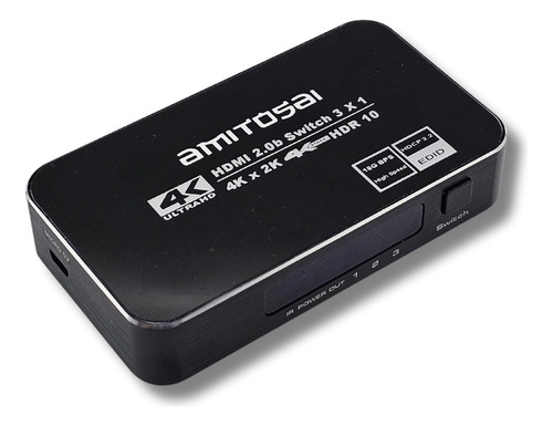 Amitosai Hdmi 4k Switch 3 Puertos Hdr10, 18gbps