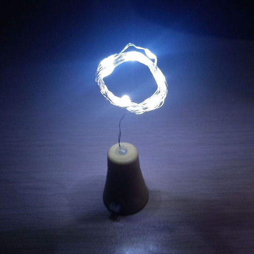 Atapón Solar For Botella De Vino, 12 Luces De Cadena