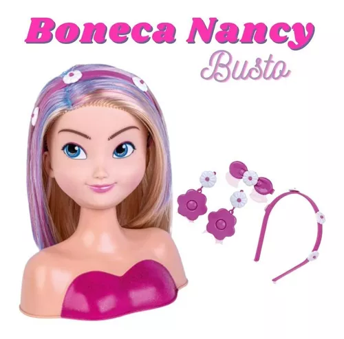 Boneca Princesa Nancy Hair Busto Para Pentear E Maquiar
