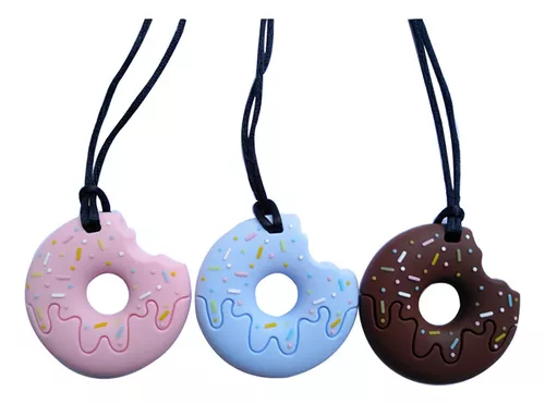 Mordedor Donuts Collar Sensorial Ansiedad Autismo Pack X 4