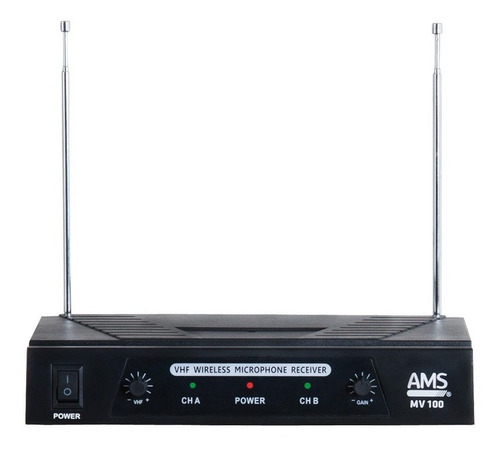 Micrófonos Inalámbricos Dobles Vhf De Mano Ams Mv100