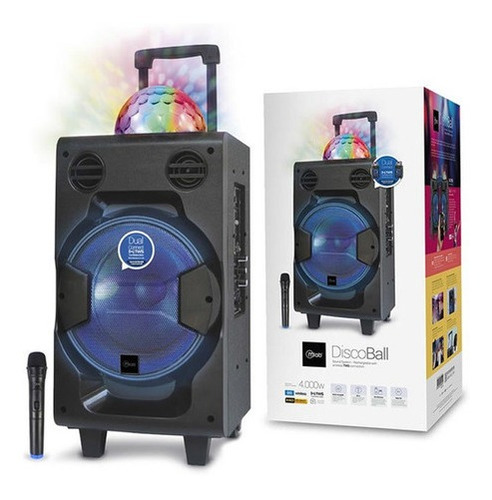 Imagen 5 de 5 de Parlante Bluetooth Karaoke Disco Ball Mlab Negro