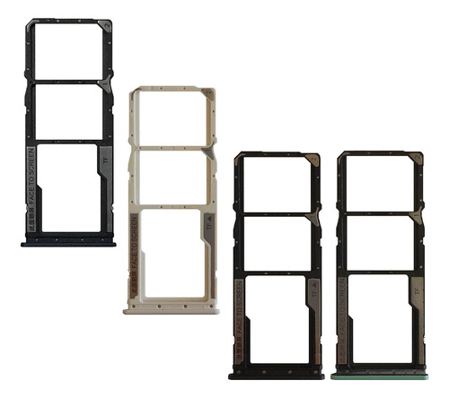 Gaveta Porta Chip Bandeja Sim Card Slot Compativel Redmi 12c Cor Preto