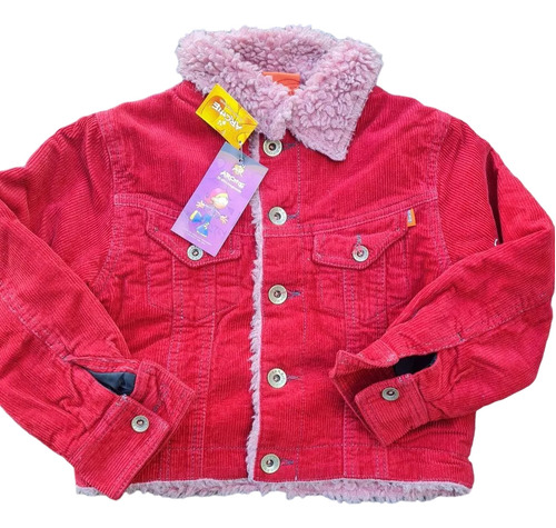 Campera Niño Corderoy Con Corderito Roja