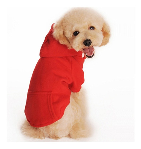 Poleron Abrigo Para Perro Mascota. Poleron Sugus Rojo