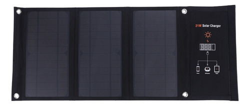 Cargador Solar Portátil De 21 W, Doble Usb, Para Acampar, Se