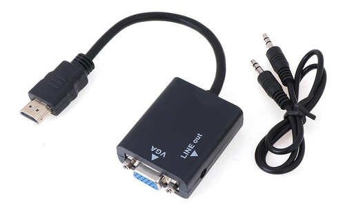 Cable Adaptador De Video Vga Hdmi Full Hd Notebook + Audio