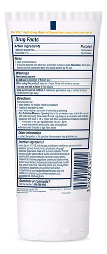 Cerave Protector Solar Corporal 100% Mineral Spf 50, Con Óxi