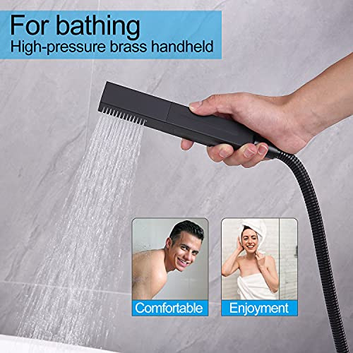 Pulverizador De Ducha Manual 2 En 1 De Latón Negro Mate He