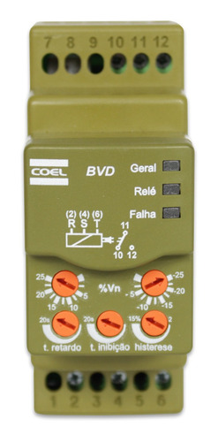 Rele Monitor De Tensão Trifásico Coel 380vca Bvdt