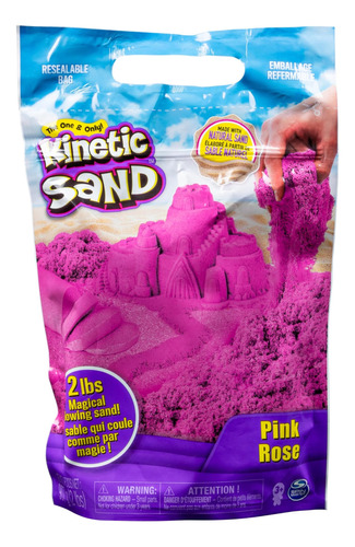 Kinetic Sand, The Moldable Sensory Play Sand, Rosa, Bolsa Re