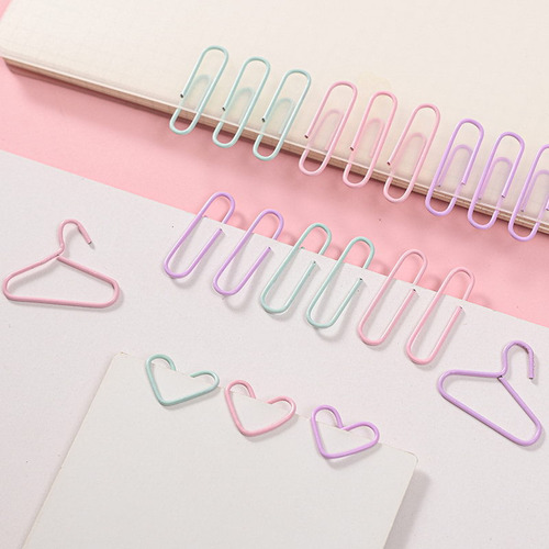 Clips De Metal Para Papel, 70 Unidades, Colores Vibrantes, B