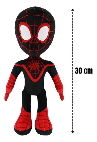 Spidey & His Amazing Peluche Electrónico 12 Miles Morales Color Negro