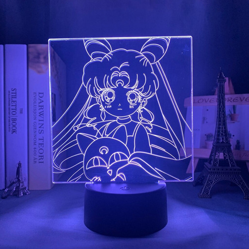 Sailor Moon 3d Lámpara De Luz Fordecor Anime Personajes Lámp