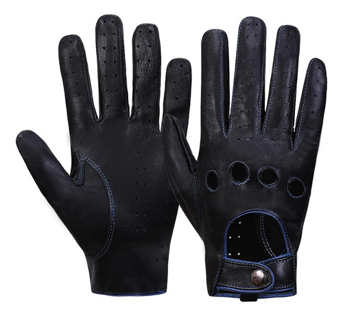 Guantes De Conducción Mggmokay, Talle 10 Us Negro Y Azul