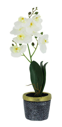 Imagen 1 de 8 de Maceta Decorativa Plantas Y Flores Artificiales Orquideas