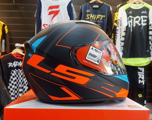 Casco Moto Ls2 Ff 352 Rookie Cypress Matt Bl Hv Oran