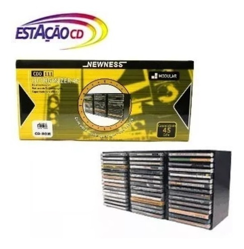 Porta Cd´s Modular Newness Capacidade Para 45 Cd´s
