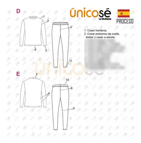 Moldería Textil Unicose - Deporte Conjunto Niño 2207in